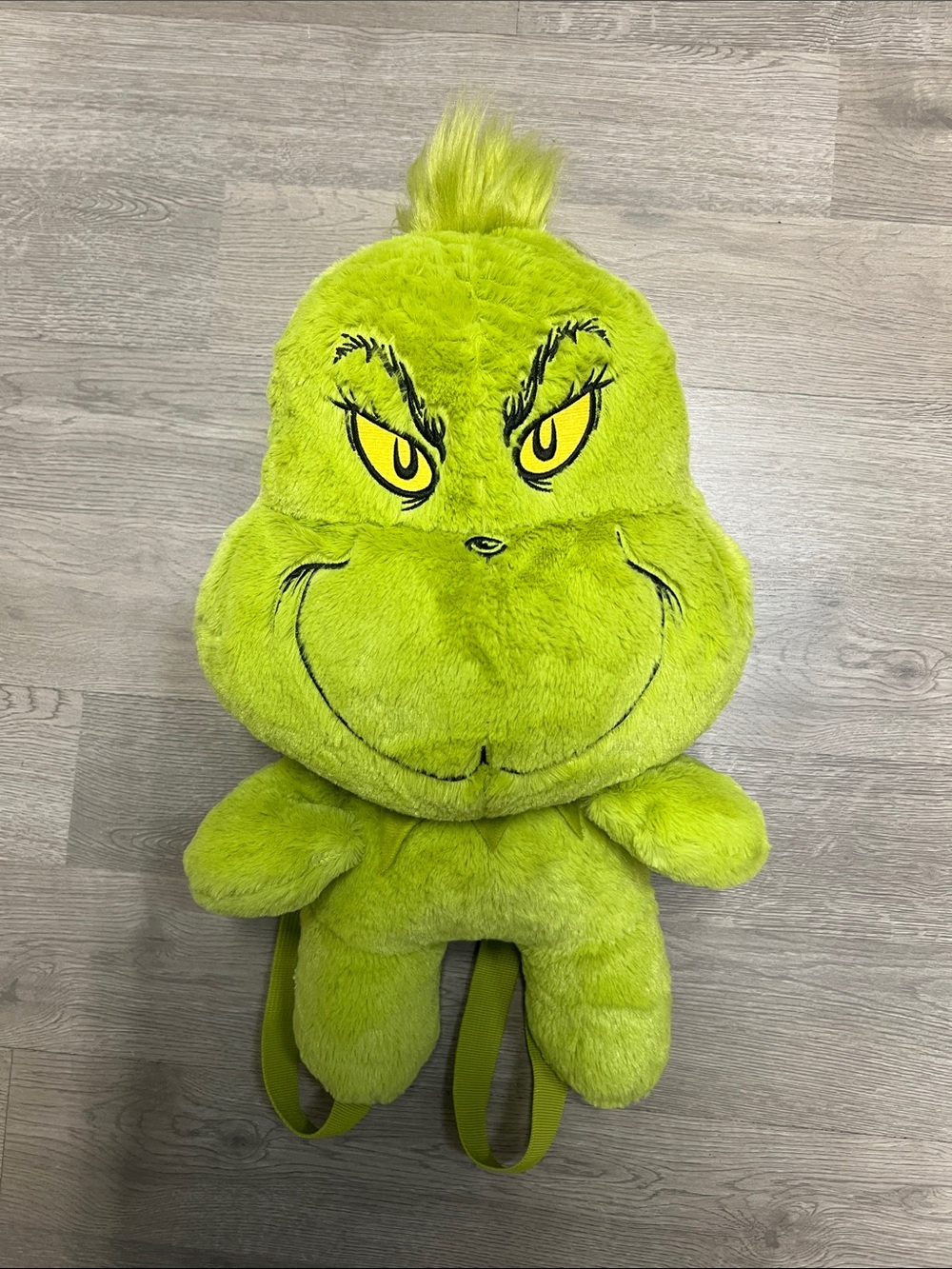 Grinch Plush Pet Backpack - Bright Lime Green